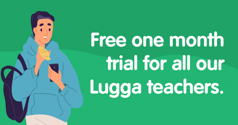 One month trial for lugga teacher animation graphic